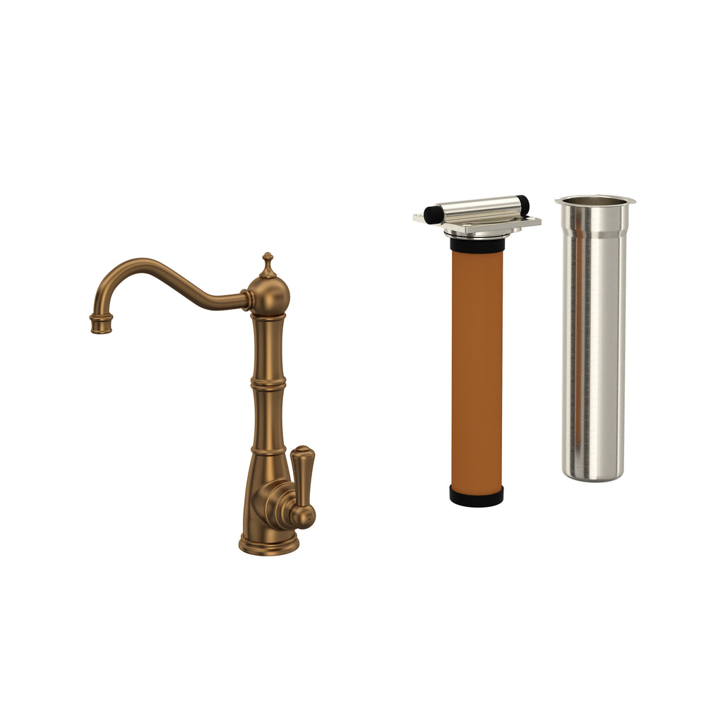Rohl Edwardian Kit de Mezcladora Filtradora de Cocina - Bronce Inglés