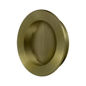 Deltana Jaladera Empotrada Redonda de Uso Rudo 2-3/8" — Latón Antiguo