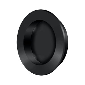 Deltana Jaladera Empotrada Redonda de Uso Rudo 2-3/8" — Negro Mate