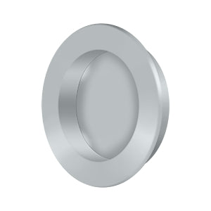 Deltana Jaladera Empotrada Redonda de Uso Rudo 2-3/8" — Cromo Satinado