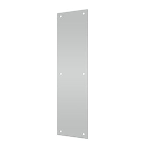 Deltana Placa de Empuje de Acero Inoxidable 4" x 16" — Acero Inoxidable Satinado