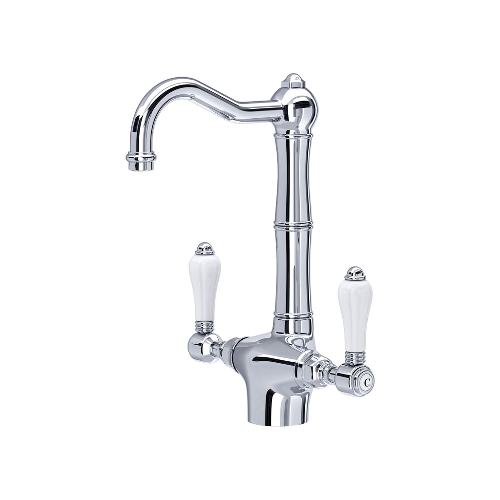 Rohl Acqui Mezcladora de Bar y Preparación de Dos Manijas - Cromo Pulido