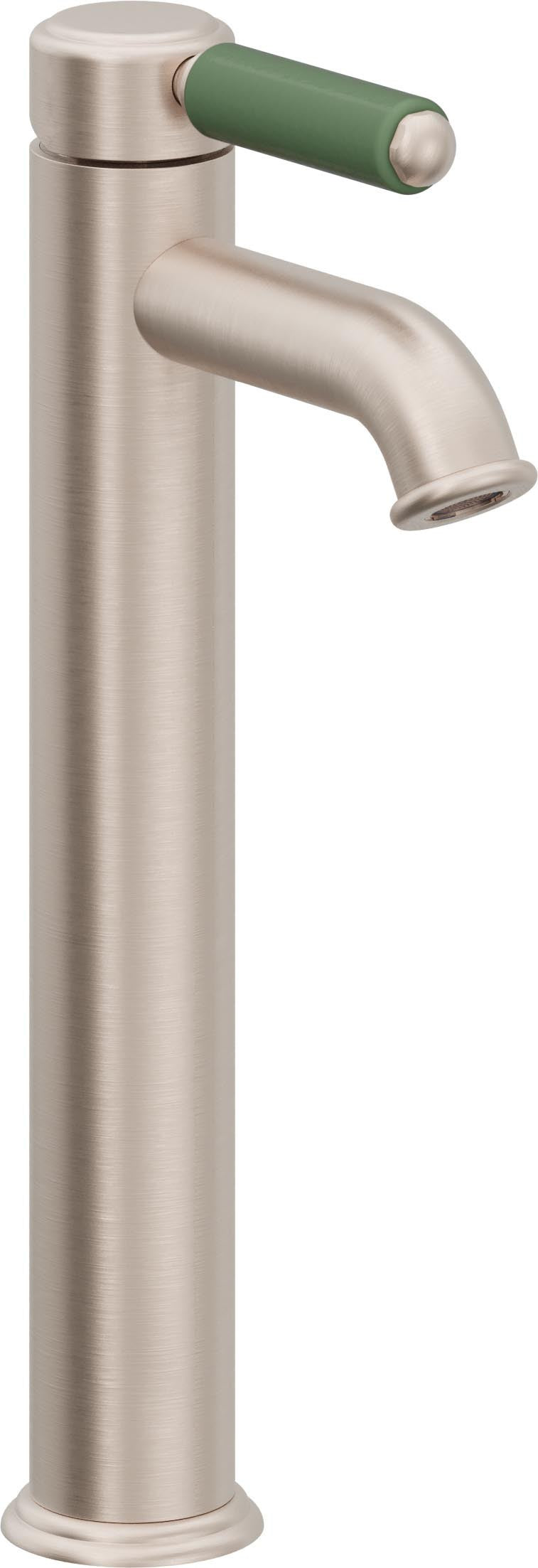 California Faucets Del Mar Llave de Lavabo de Un Solo Orificio - Níquel Satinado
