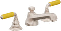 California Faucets Del Mar 8" Llave de Lavabo de 3 Orificios para Cubierta, con Dos Manerales - Níquel Satinado