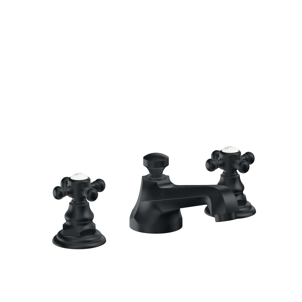 California Faucets Del Mar 8" Llave de Lavabo de 3 Orificios para Cubierta, con Dos Manerales - Carbón