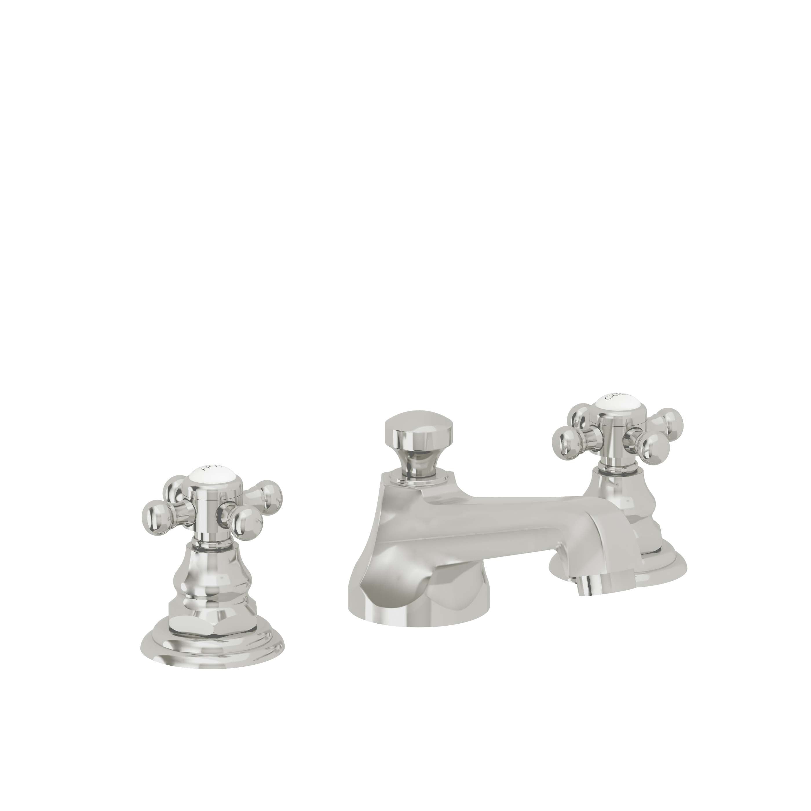 California Faucets Del Mar 8" Llave de Lavabo de 3 Orificios para Cubierta, con Dos Manerales - Cromo Pulido