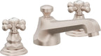 California Faucets Del Mar 8" Llave de Lavabo de 3 Orificios para Cubierta, con Dos Manerales - Níquel Satinado
