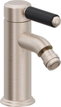 California Faucets Del Mar Bidet de Un Solo Orificio - Manija Art Deco - Níquel Satinado