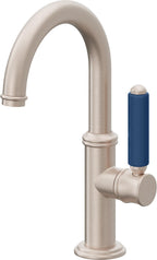 California Faucets Del Mar Llave de Lavabo/Bar/Preparación de Un Solo Orificio - Pico Bajo - Níquel Satinado