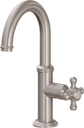 California Faucets Del Mar Llave de Lavabo/Bar/Preparación de Un Solo Orificio - Pico Bajo - Níquel Satinado