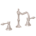California Faucets Salinas 8" Llave de Lavabo de 3 Orificios para Cubierta, con Dos Manerales - Níquel Satinado