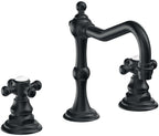 California Faucets Salinas 8" Llave de Lavabo de 3 Orificios para Cubierta, con Dos Manerales - Carbón