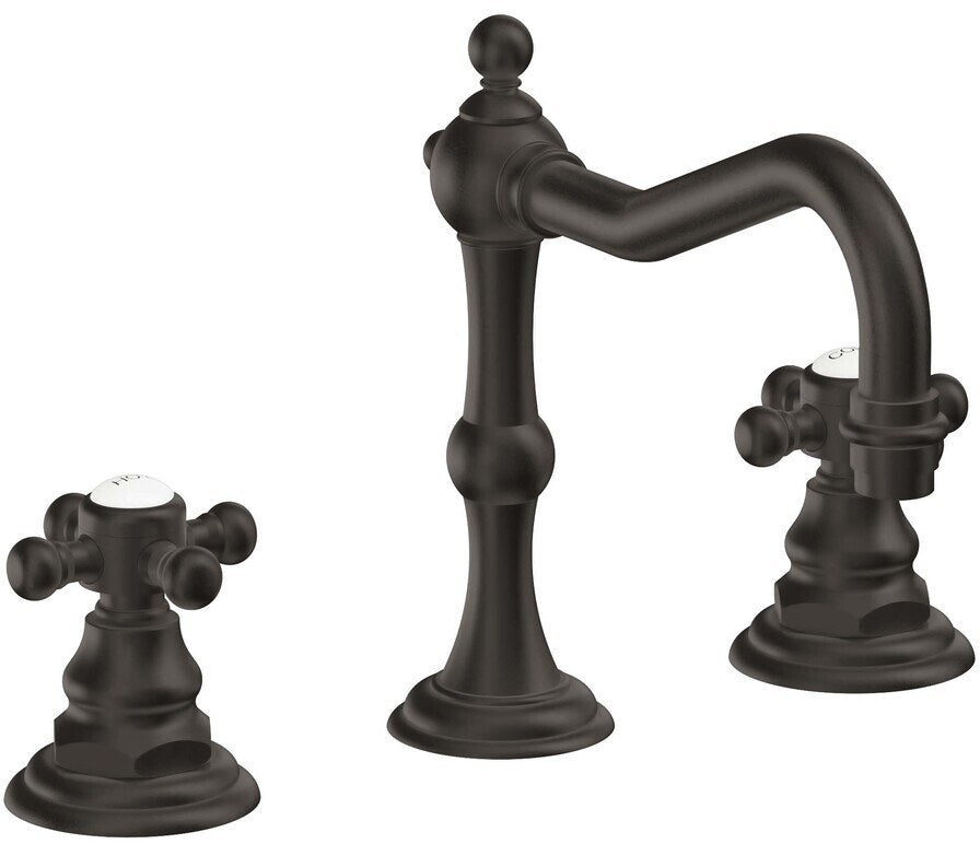 California Faucets Salinas 8" Llave de Lavabo de 3 Orificios para Cubierta, con Dos Manerales - Bronce Oscuro