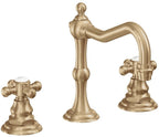 California Faucets Salinas 8" Llave de Lavabo de 3 Orificios para Cubierta, con Dos Manerales - Bronce Satinado