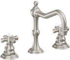 California Faucets Salinas 8" Llave de Lavabo de 3 Orificios para Cubierta, con Dos Manerales - Acero Inoxidable Ultra