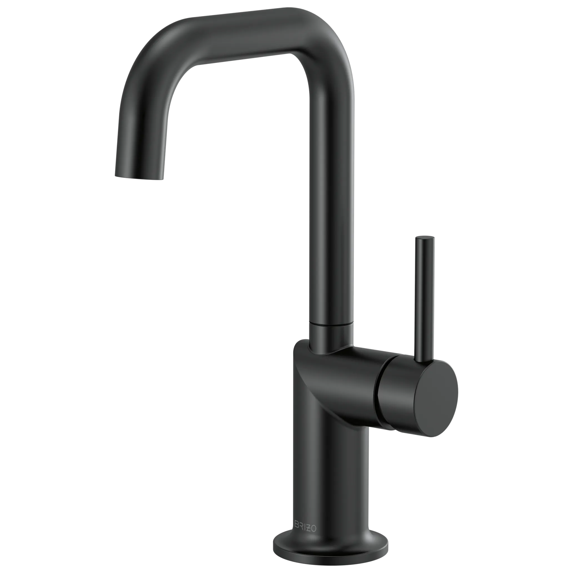 Brizo Odin Mezcladora de Bar — Surtidor Cuadrado — Negro Mate — Manija Metálica