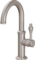 California Faucets Del Mar Llave de Lavabo/Bar/Preparación de Un Solo Orificio - Pico Alto - Níquel Satinado