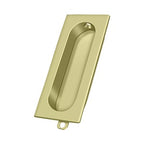 Deltana Jaladera Empotrada Rectangular 3-1/8" — Latón Pulido sin Recubrimiento