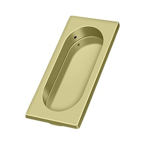 Deltana Jaladera Empotrada Grande 3-7/8" — Latón Pulido sin Recubrimiento