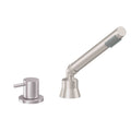 California Faucets Avalon Juego Completo de Regadera de Mano y Desviador para Tina Romana - Níquel Satinado