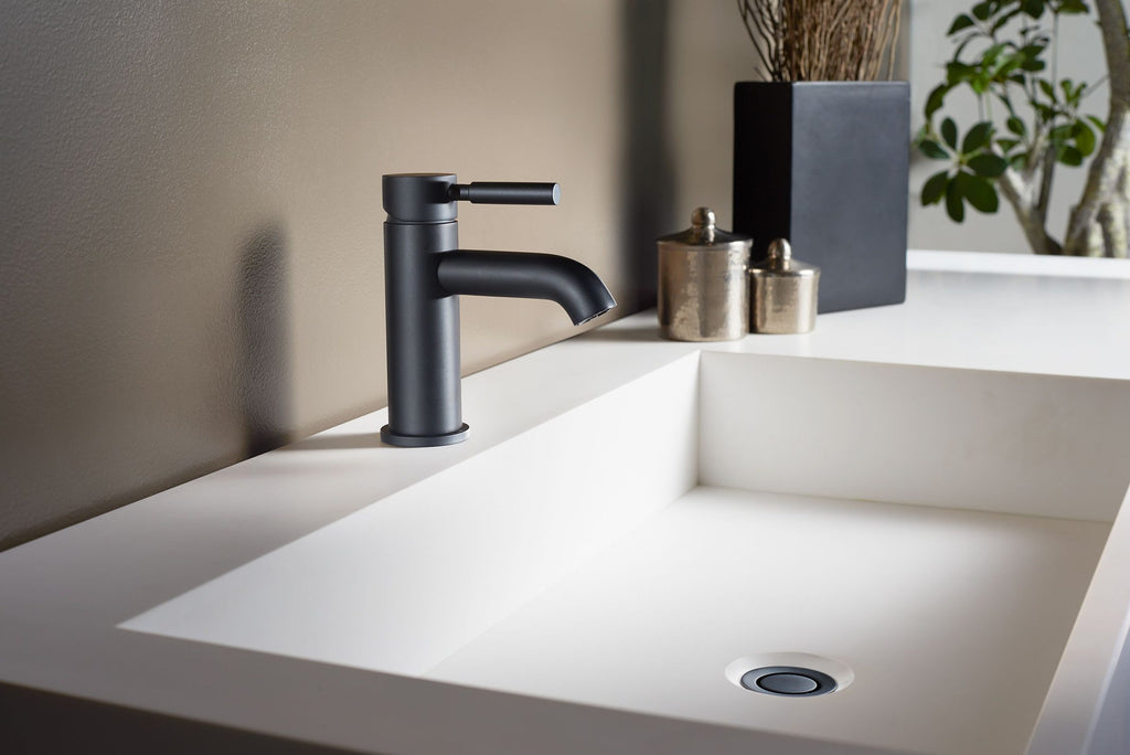 California Faucets Avalon Llave Monomando para Lavabo - Surtidor Bajo - Negro Mate