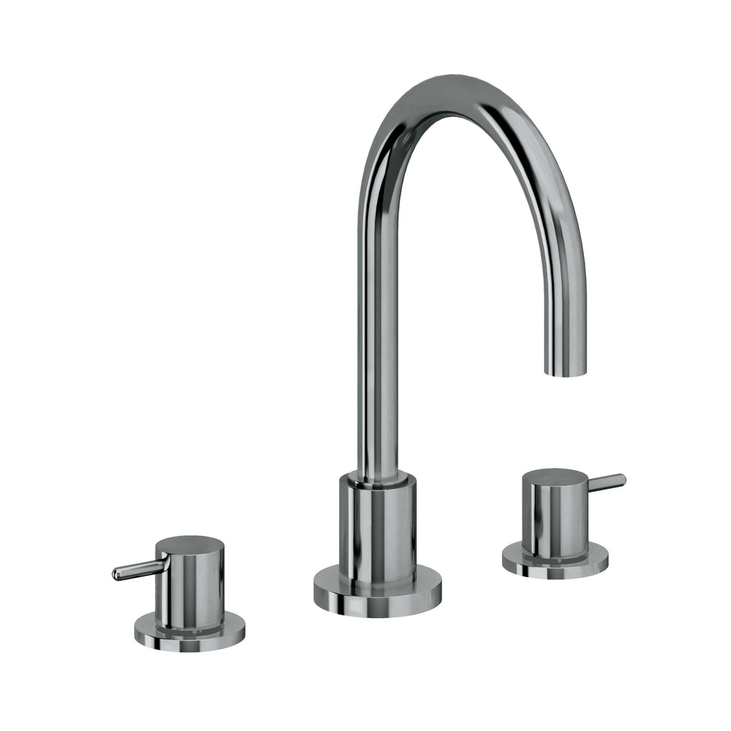 California Faucets Avalon Llave de Lavabo de 3 Orificios para Cubierta, con Dos Manerales - Níquel Negro