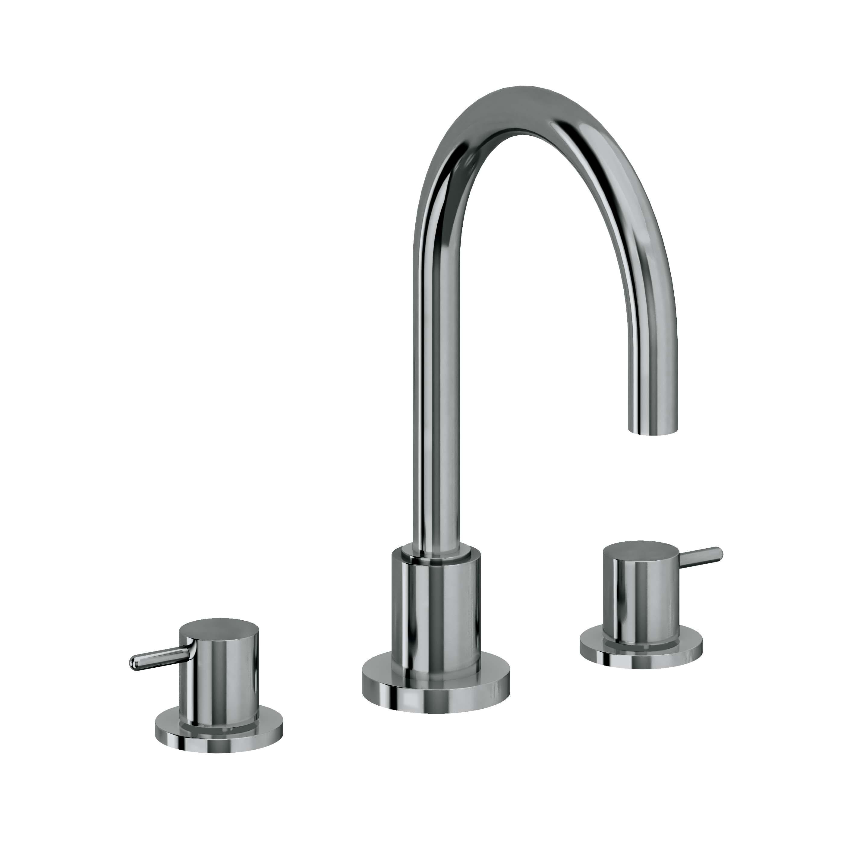 California Faucets Avalon Llave de Lavabo de 3 Orificios para Cubierta, con Dos Manerales - Níquel Negro