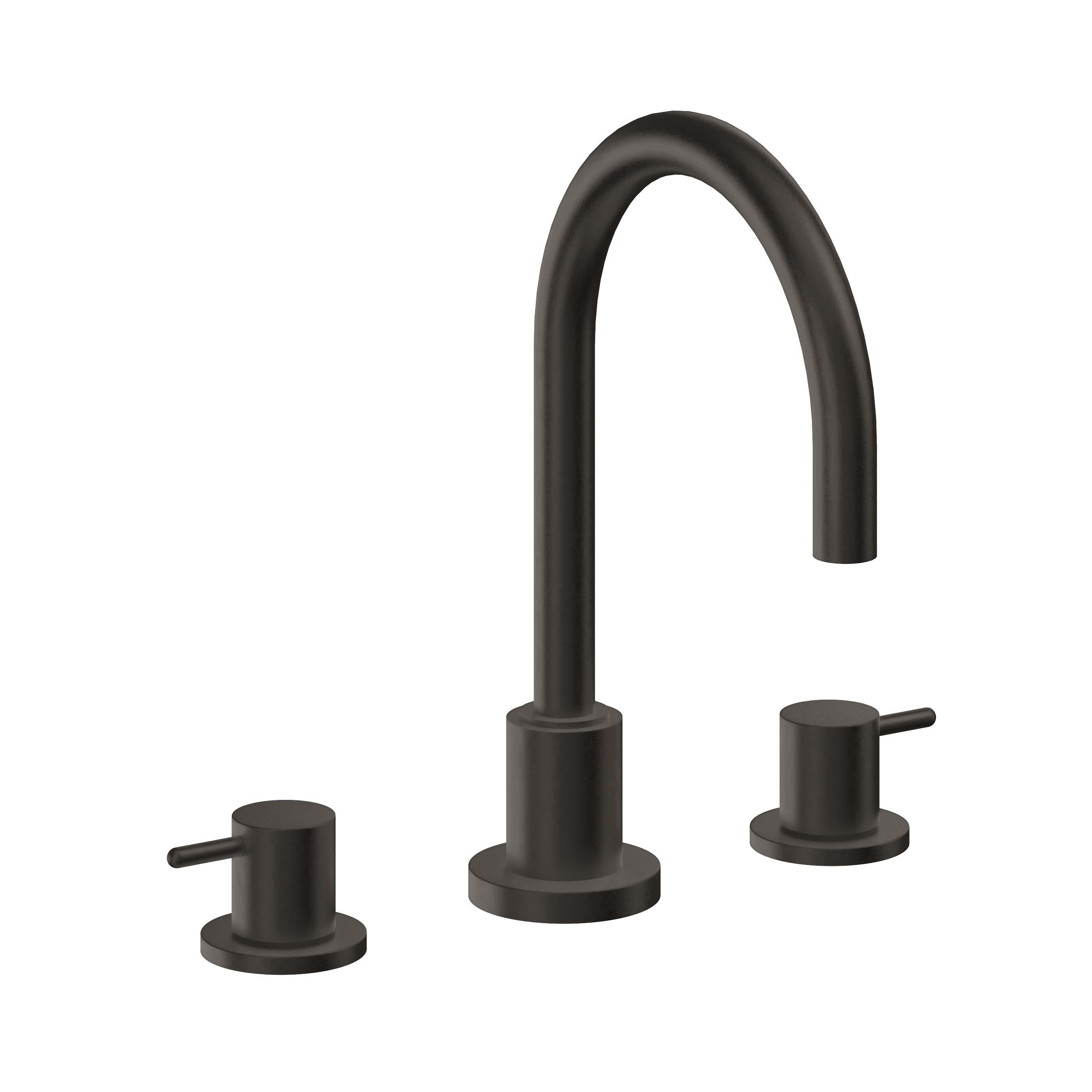 California Faucets Avalon Llave de Lavabo de 3 Orificios para Cubierta, con Dos Manerales - Bronce Oscuro