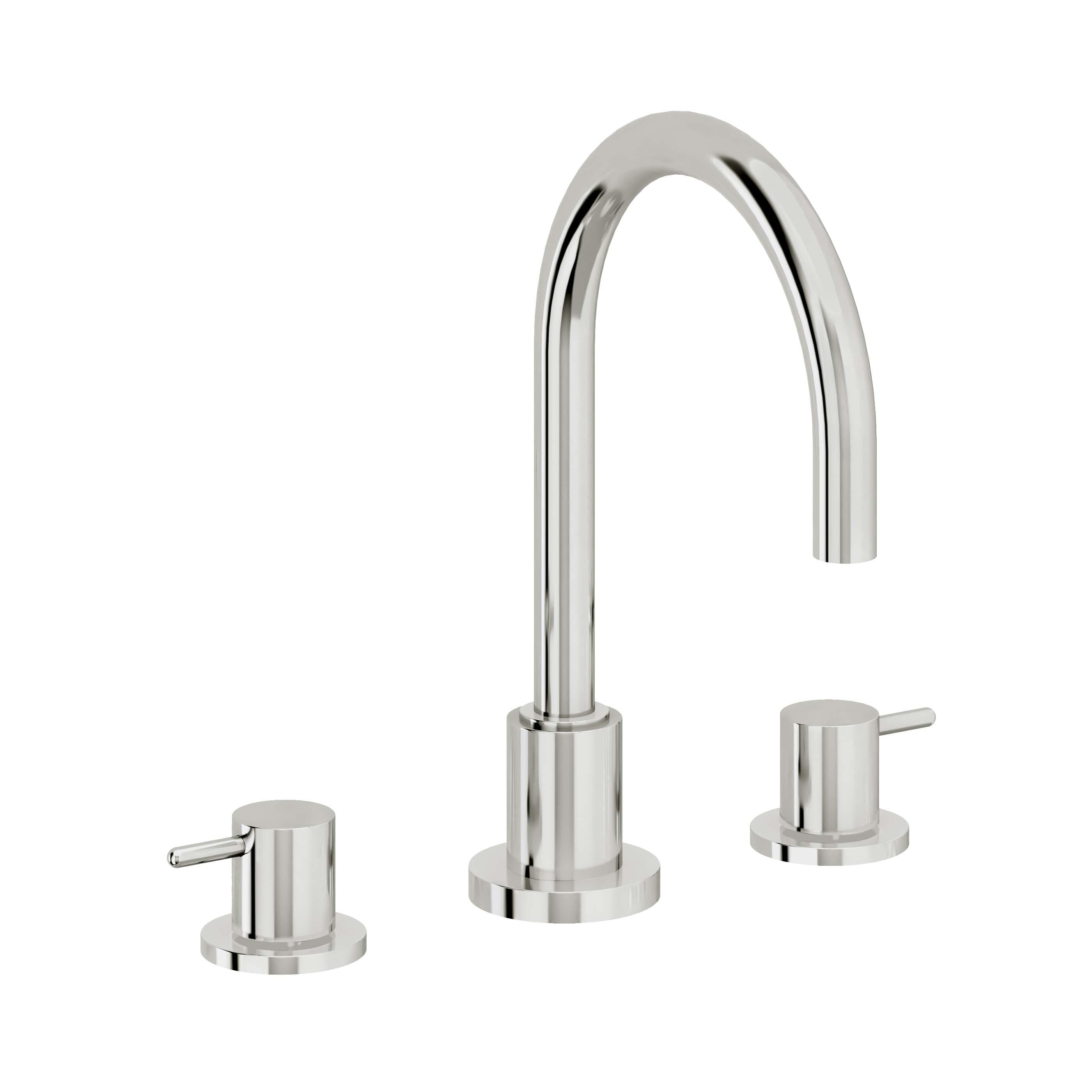 California Faucets Avalon Llave de Lavabo de 3 Orificios para Cubierta, con Dos Manerales - Cromo Pulido
