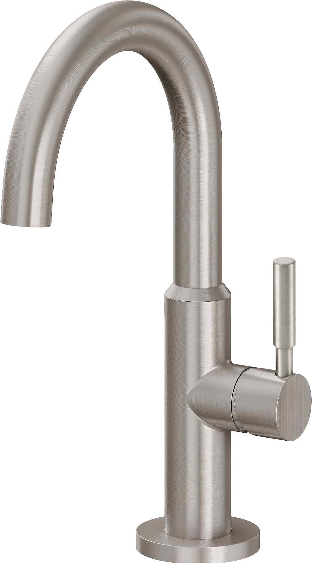 California Faucets Salinas Llave de Lavabo/Bar de Un Solo Orificio - Pico Bajo - Níquel Satinado