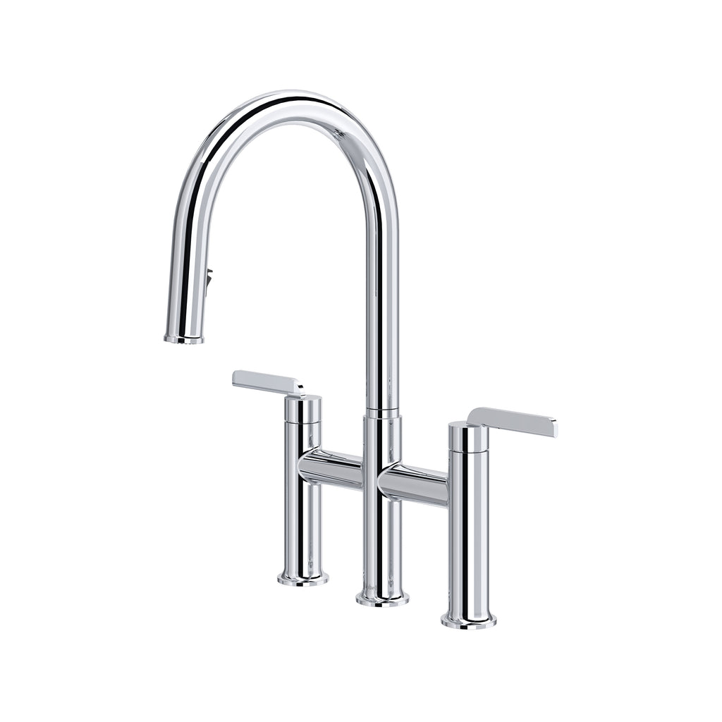 Rohl Authentica Mezcladora de Cocina Tipo Puente Extraíble Surtidor en C - Cromo