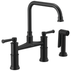 Brizo Artesso Mezcladora Puente con Regadera Lateral — Negro Mate
