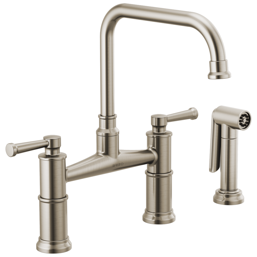 Brizo Artesso Mezcladora Puente con Regadera Lateral — Acero Inoxidable