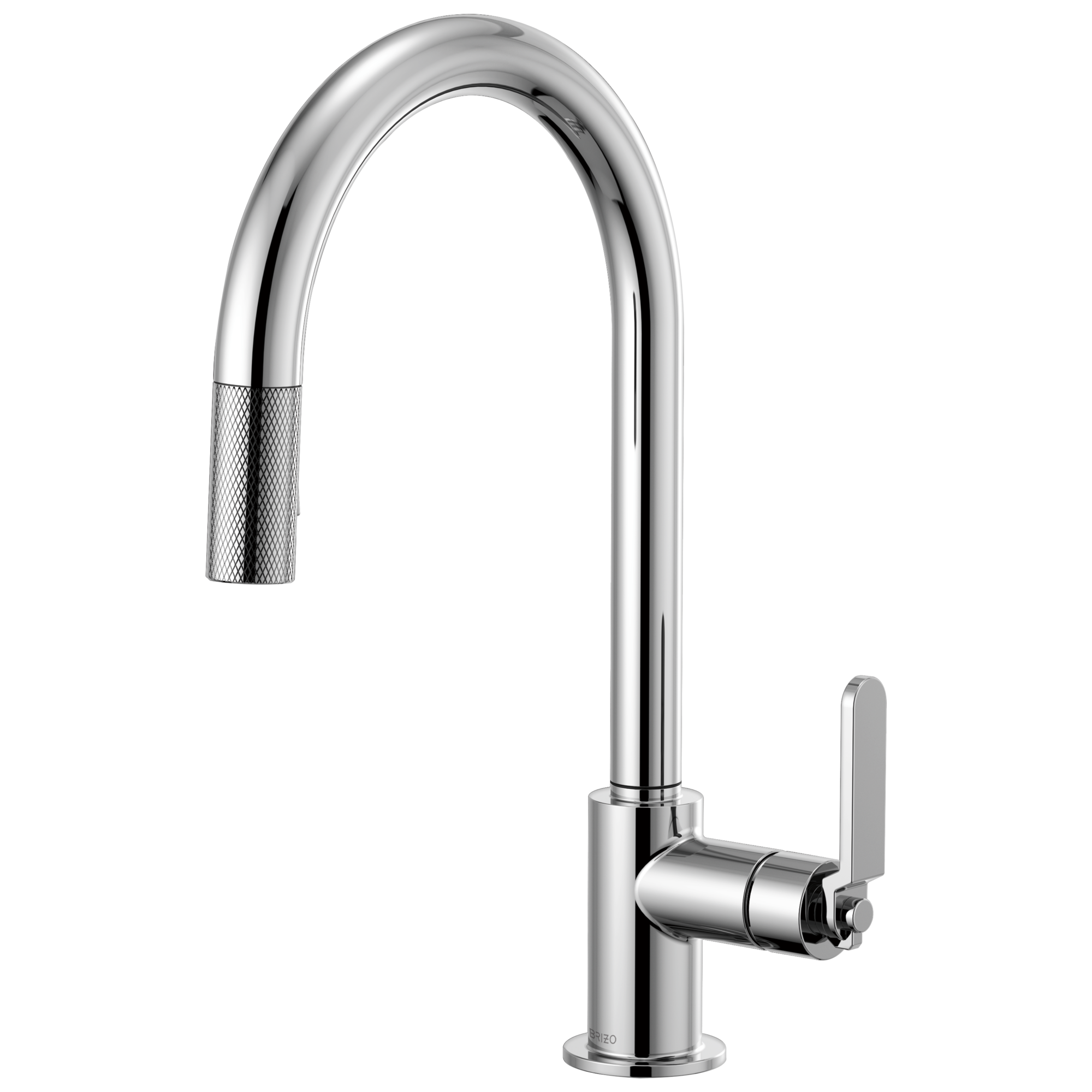 Brizo Litze Mezcladora Extraíble — Surtidor en Arco, Manija Industrial — Cromo