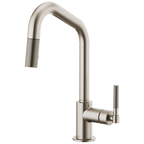Brizo Litze Mezcladora Extraíble — Surtidor en Ángulo, Manija Knurled — Acero Inoxidable