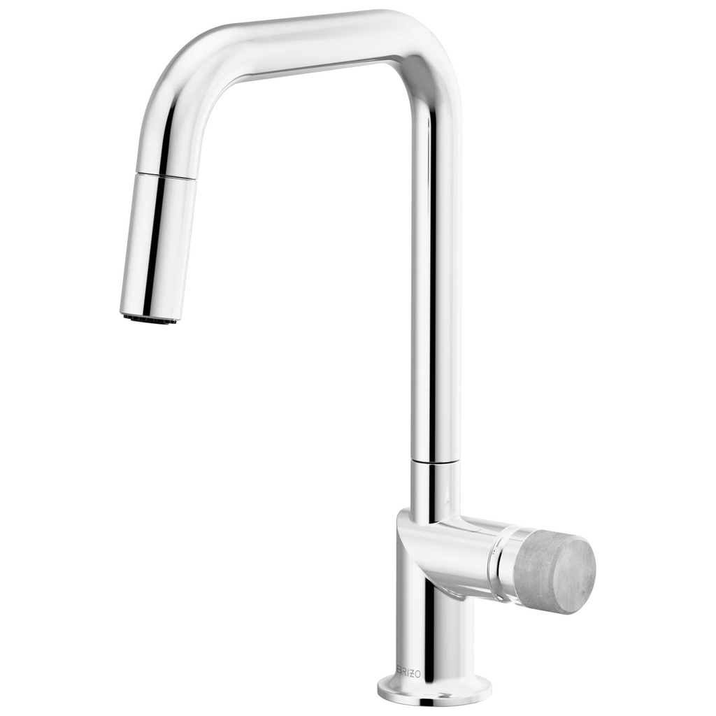 Brizo Odin Mezcladora Extraíble — Surtidor Cuadrado — Cromo — Perilla de Concreto