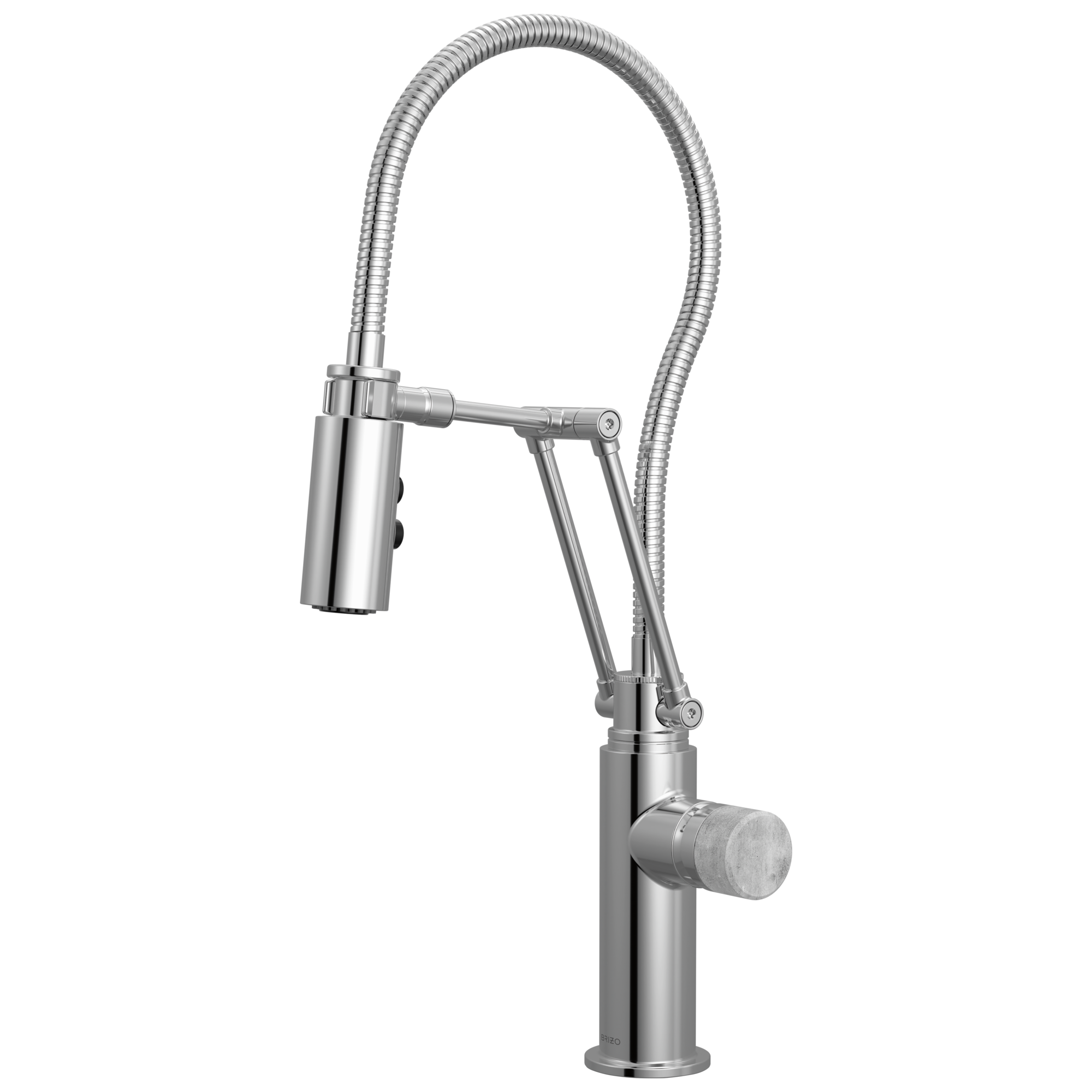 Brizo Odin Mezcladora Articulante con Manguera Integrada — Cromo — Perilla de Concreto