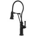 Brizo Artesso Mezcladora Articulante con Manguera Integrada — Negro Mate