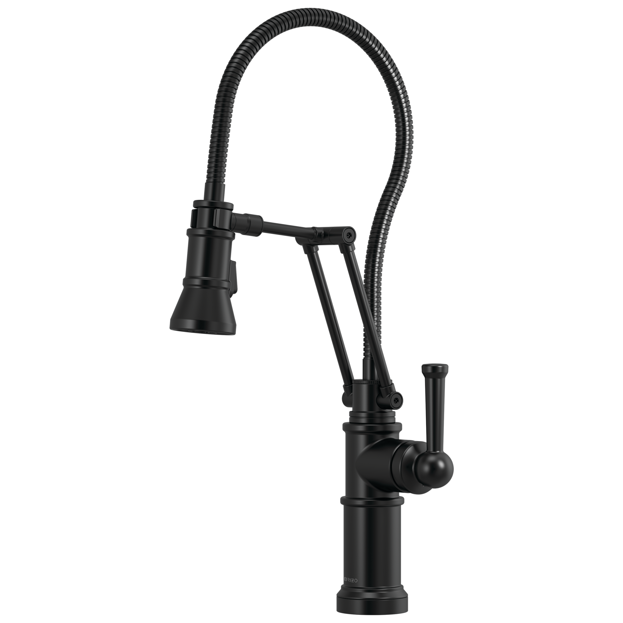 Brizo Artesso Mezcladora Articulante con Manguera Integrada — Negro Mate