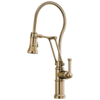 Brizo Artesso Mezcladora Articulante con Manguera Integrada — Oro Luxe