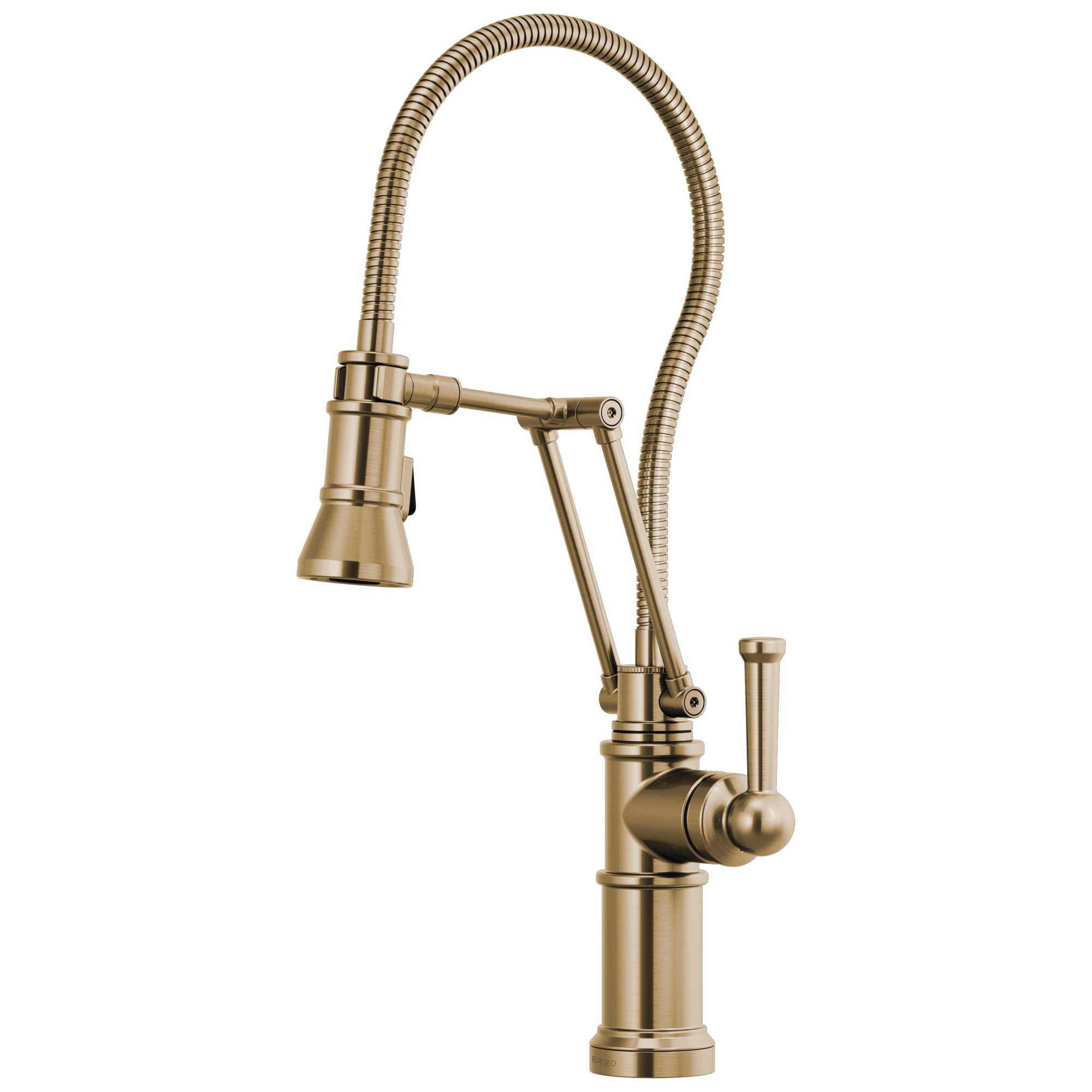 Brizo Artesso Mezcladora Articulante con Manguera Integrada — Oro Luxe