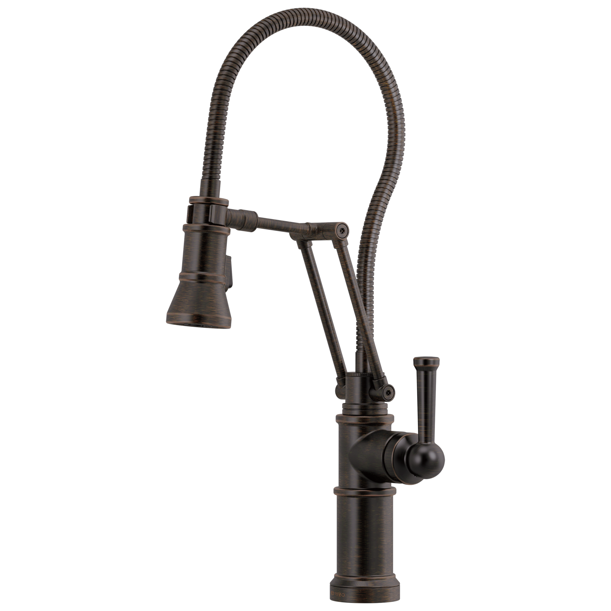 Brizo Artesso Mezcladora Articulante con Manguera Integrada — Bronce Veneciano