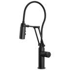 Brizo Odin Mezcladora Articulante — Negro Mate — Perilla con Cristal Negro
