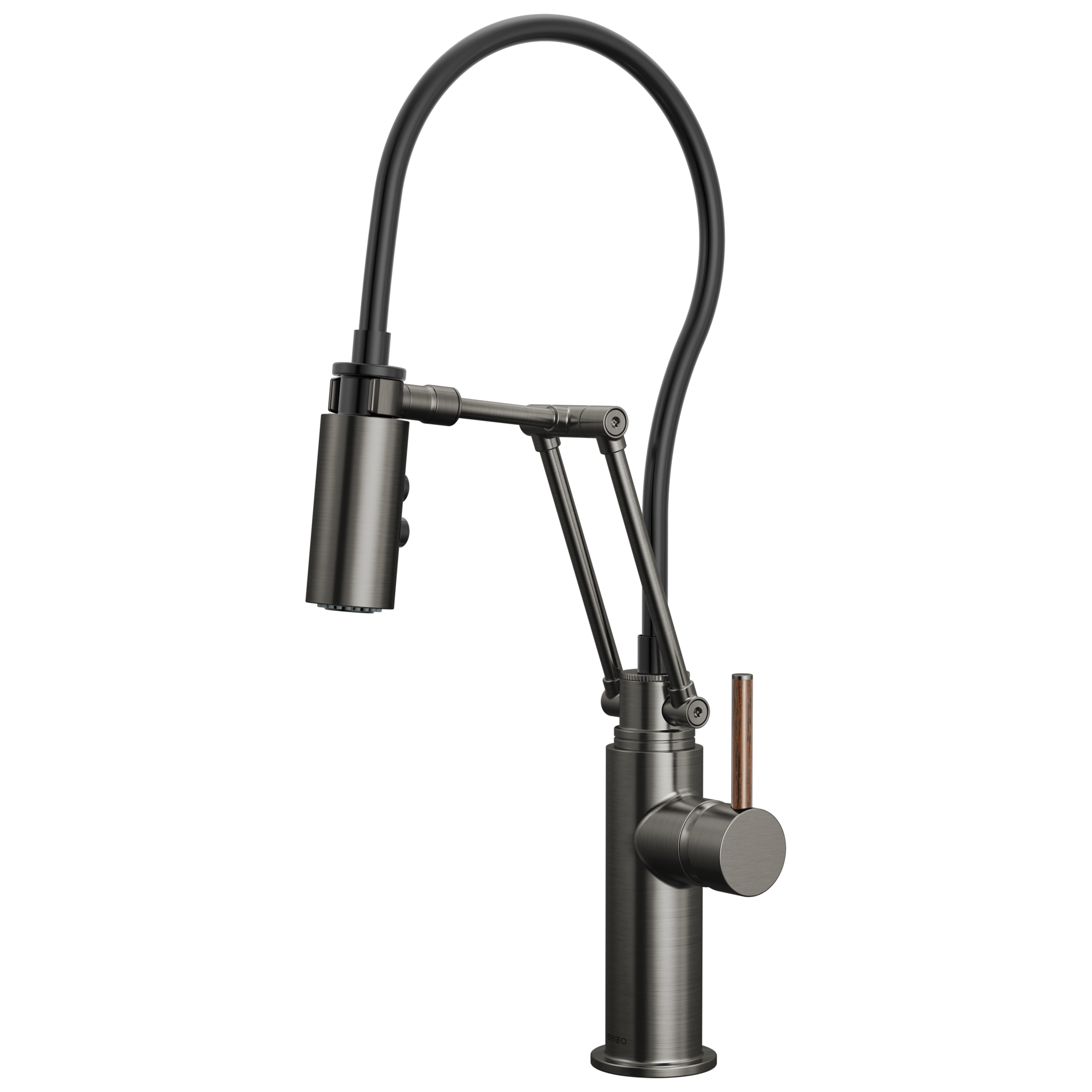 Brizo Odin Mezcladora Articulante — Acero Luxe — Manija de Madera