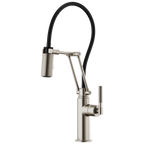 Brizo Litze Mezcladora Articulante — Manija Knurled — Acero Inoxidable