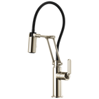 Brizo Litze Mezcladora Articulante — Manija Industrial — Níquel Pulido