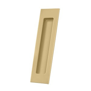 Deltana Jaladera Empotrada Rectangular de Uso Rudo 7" — Latón Satinado