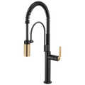 Brizo Litze Mezcladora Semi-Profesional — Manija Industrial — Negro Mate/Oro Luxe