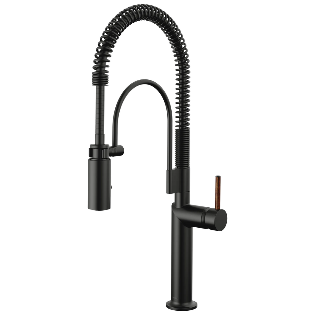 Brizo Odin Mezcladora Semi-Profesional — Negro Mate — Manija de Madera
