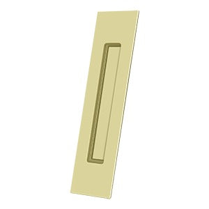Deltana Jaladera Empotrada Rectangular de Uso Rudo 10" — Latón Pulido sin Recubrimiento